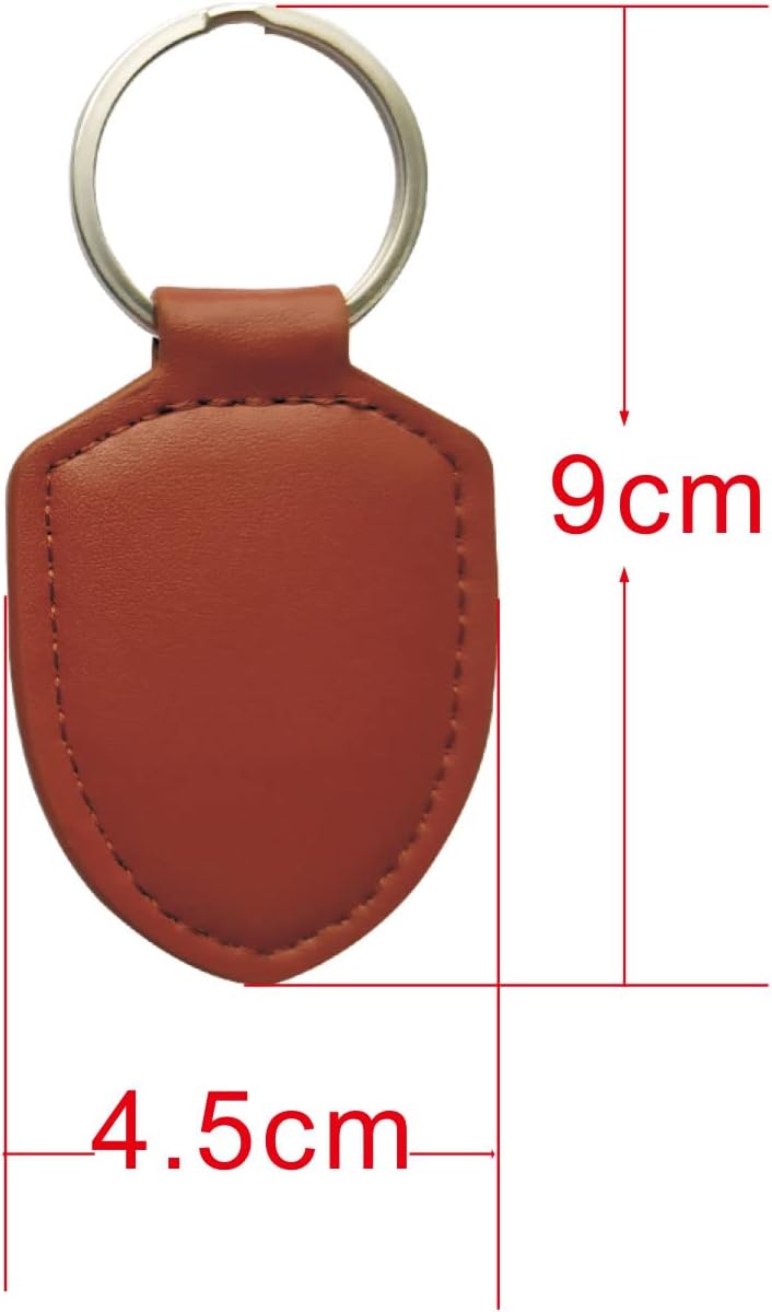 hecere Genuine Leather RFID Key Fob Tag IC ISO14443A UID Changeable Sector0 Block0 Rewritable for Access Control 1pcs/lot (brown IC Keychain, Square) - Image 3